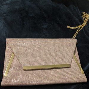 Structured Pink Envelope Clutch Purse Bag